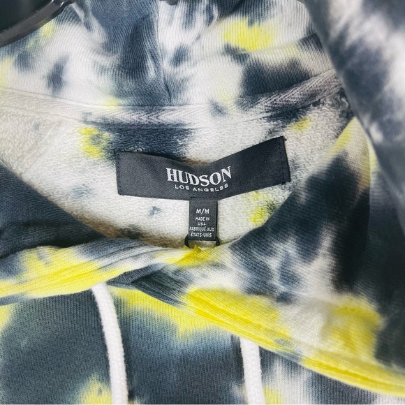 NWT Hudson Shrunken Hoodie in Electric Citron navy long sleeve - Picture 12 of 14